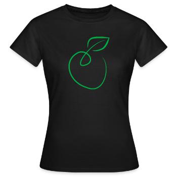 pomme - T-shirt Femme - noir - Devant - AI Model Female 172 dark (172cm)