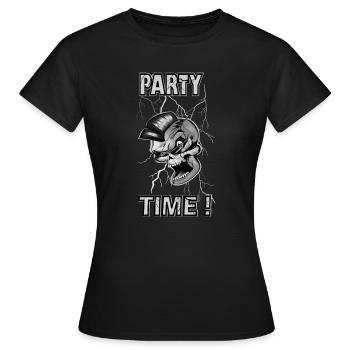 partytime bw - Frauen T-Shirt - Schwarz - Vorne - AI Model Female 172 dark (172cm)