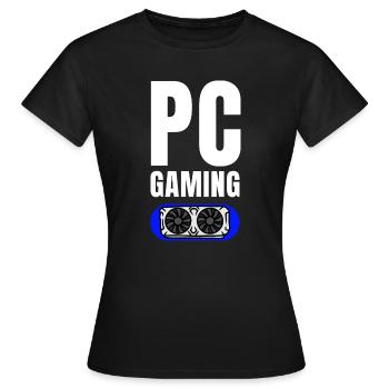 Emblème du GPU de jeu PC - T-shirt Femme - noir - Devant - AI Model Female 172 dark (172cm)