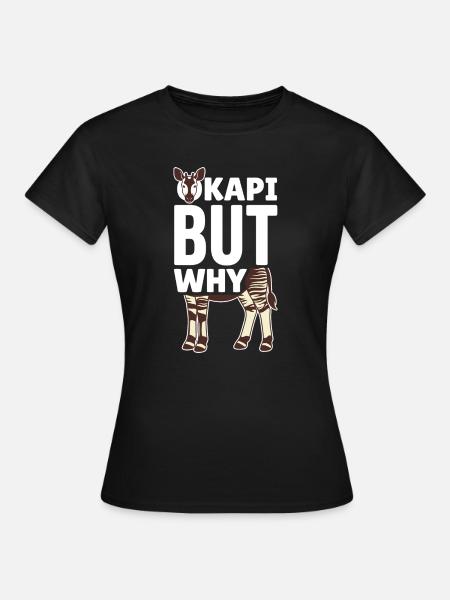 Okapi-liebhaber Okapi-tier Seltene Tierweltliebe - Frauen T-Shirt - Schwarz