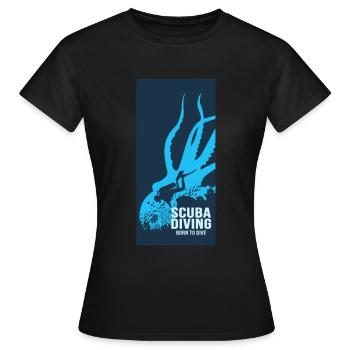 Scuba Diving Diver Diver - Frauen T-Shirt - Schwarz - Vorne - AI Model Female 172 dark (172cm)
