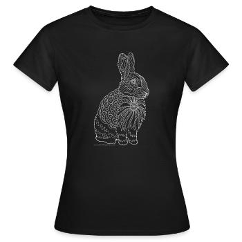 Rabbit design white - Women's T-Shirt - black - Front - AI Model Female 172 dark (172cm)