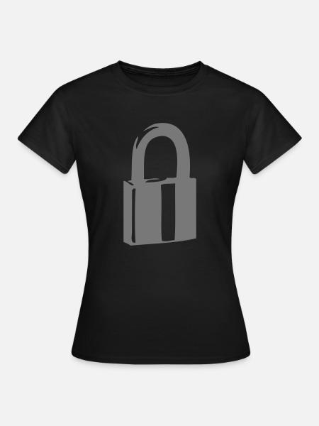 Vorhängeschloss Sicherheit oder Schlosser - Frauen T-Shirt - Schwarz