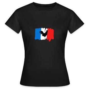 France Fier Robinet français - T-shirt Femme - noir - Devant - AI Model Female 172 dark (172cm)
