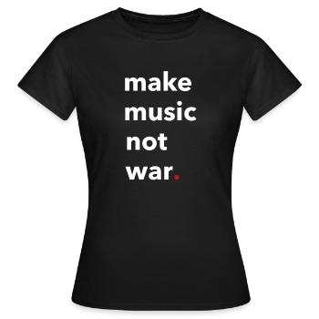 Musique faire de la musique pas la guerre cadeau - T-shirt Femme - noir - Devant - AI Model Female 172 dark (172cm)