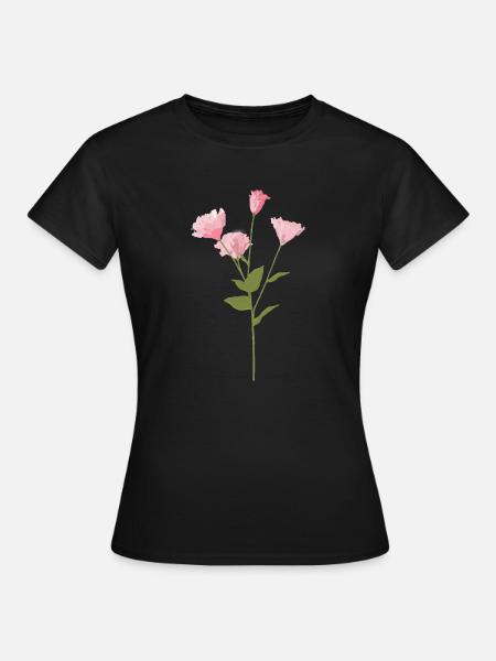 Pink Flower - Women's T-Shirt - black