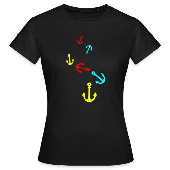 Anchor form - Women's T-Shirt - black - Front - AI Model Female 172 dark (172cm)