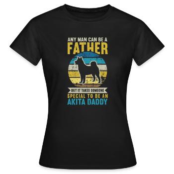 Amerikanischer Akita Inu - Frauen T-Shirt - Schwarz - Vorne - AI Model Female 172 dark (172cm)