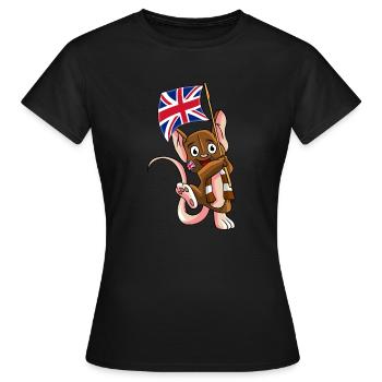 Engländer Fan Maus - Frauen T-Shirt - Schwarz - Vorne - AI Model Female 172 dark (172cm)