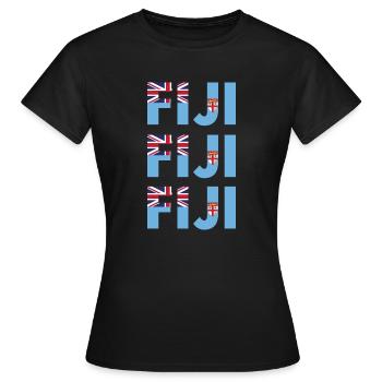 Rugby Rugby Rugby Rugby Rugby Fiji Rugby - Women's T-Shirt - black - Front - AI Model Female 172 dark (172cm)