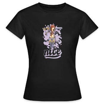 Nice Anime Warrior - T-shirt Femme - noir - Devant - AI Model Female 172 dark (172cm)