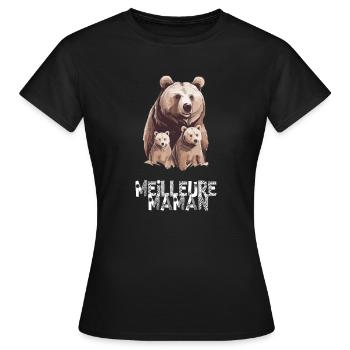 Meilleure maman - T-shirt Femme - noir - Devant - AI Model Female 172 dark (172cm)