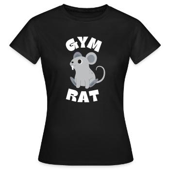 Gym Rat - Frauen T-Shirt - Schwarz - Vorne - AI Model Female 172 dark (172cm)