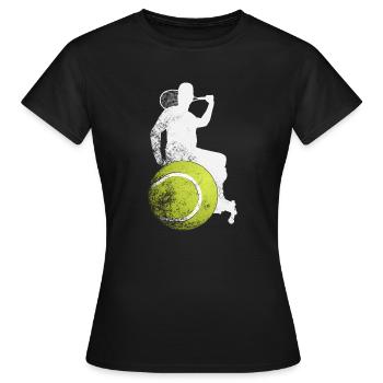 Tennis en fauteuil roulant - T-shirt Femme - noir - Devant - AI Model Female 172 dark (172cm)
