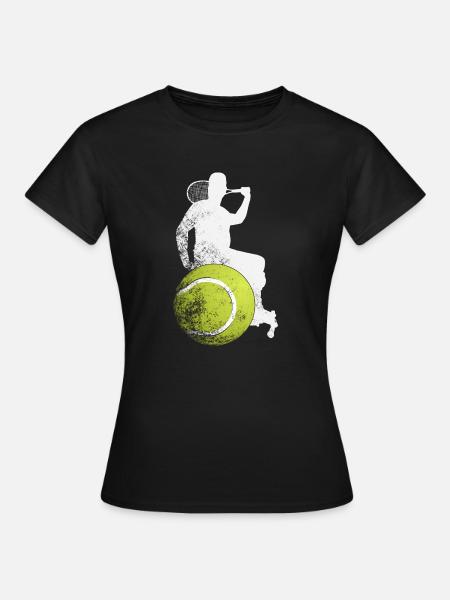 Rollstuhltennis - Frauen T-Shirt - Schwarz