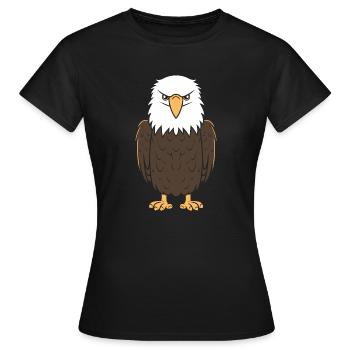 Citation humour Oiseau aigle - T-shirt Femme - noir - Devant - AI Model Female 172 dark (172cm)