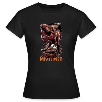 Dino BBQ Bouilloire Grill Meatlover - T-shirt Femme - noir - Devant - AI Model Female 172 dark (172cm)