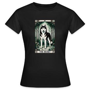 Le Husky - T-shirt Femme - noir - Devant - AI Model Female 172 dark (172cm)