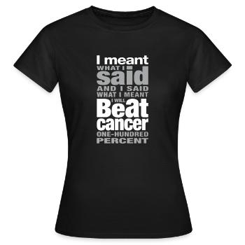 Schlag-Krebs-Hemd - Frauen T-Shirt - Schwarz - Vorne - AI Model Female 172 dark (172cm)