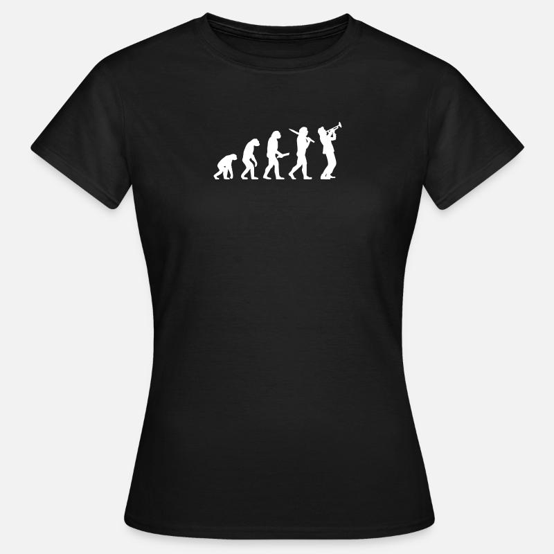 Trompete Evolution - Frauen T-Shirt - Schwarz