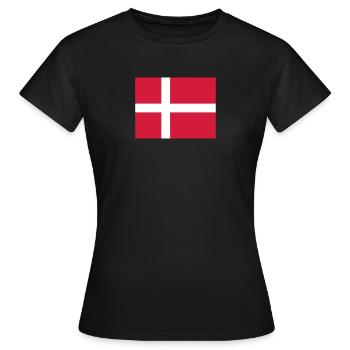 Drapeau national du Danemark - T-shirt Femme - noir - Devant - AI Model Female 172 dark (172cm)