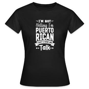 Porto Rico - T-shirt Femme - noir - Devant - AI Model Female 172 dark (172cm)