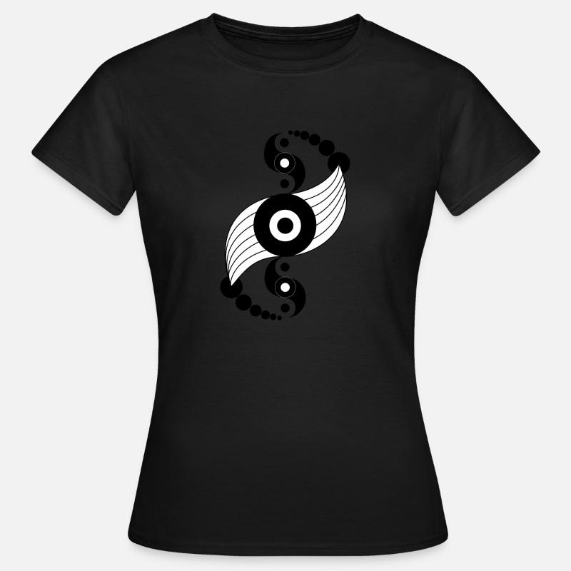 Crop circle design - Women's T-Shirt - black