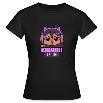 Kawaii - T-shirt Femme - noir - Devant - AI Model Female 172 dark (172cm)