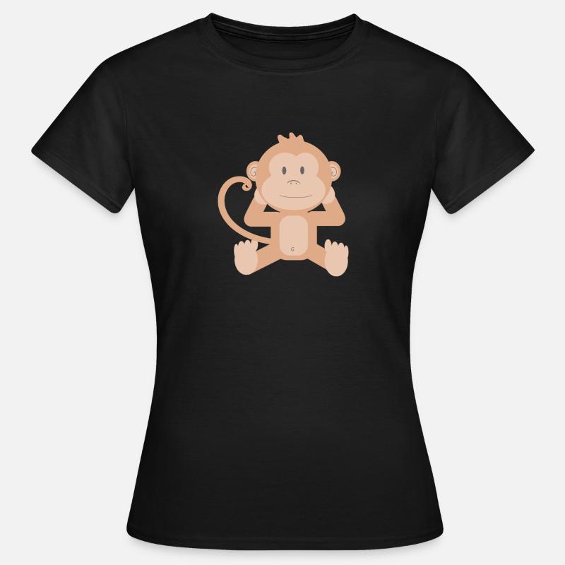 Affe - Frauen T-Shirt - Schwarz