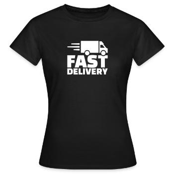Fast delivery - Frauen T-Shirt - Schwarz - Vorne - AI Model Female 172 dark (172cm)