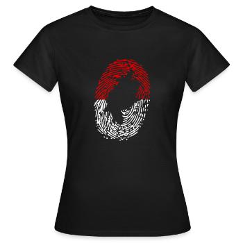 Etat de l'empreinte digitale du drapeau de Hesse - T-shirt Femme - noir - Devant - AI Model Female 172 dark (172cm)