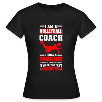 Sport Volleyball Équipe Balle Sports Sport - T-shirt Femme - noir - Devant - AI Model Female 172 dark (172cm)