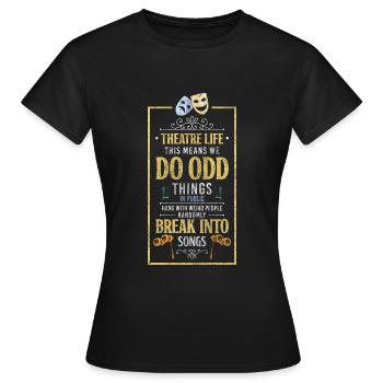 Schauspieler Regie Kunst Broadway - Frauen T-Shirt - Schwarz - Vorne - AI Model Female 172 dark (172cm)