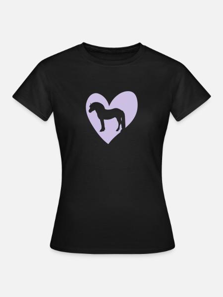 Norvégien Cœur - T-shirt Femme - noir