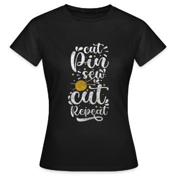 Tailor Thread Sewing Seamstress - Women's T-Shirt - black - Front - AI Model Female 172 dark (172cm)