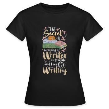 Schreiber Schreiben Fantasie Beruf - Frauen T-Shirt - Schwarz - Vorne - AI Model Female 172 dark (172cm)