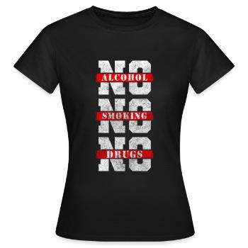 Drogenfrei Abhängigkeit Clean Hanf - Frauen T-Shirt - Schwarz - Vorne - AI Model Female 172 dark (172cm)