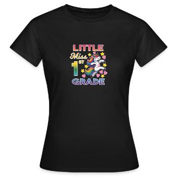 Little Miss 1st Grade Unicorn - Women's T-Shirt - black - Front - AI Model Female 172 dark (172cm)