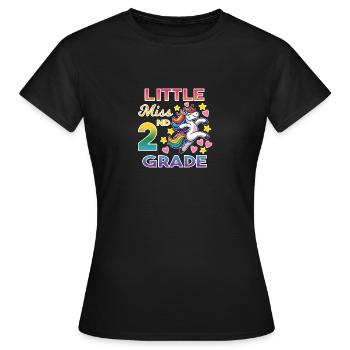 Little Miss Licorne de 2e année - T-shirt Femme - noir - Devant - AI Model Female 172 dark (172cm)