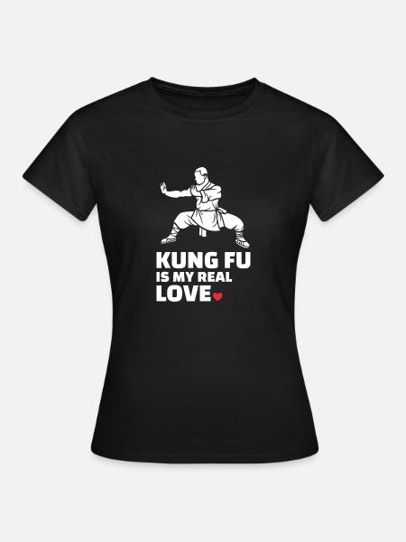Ich Liebe Kung Fu - Frauen T-Shirt - Schwarz