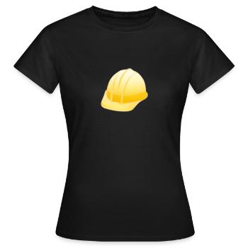 Bauhelm - Frauen T-Shirt - Schwarz - Vorne - AI Model Female 172 dark (172cm)