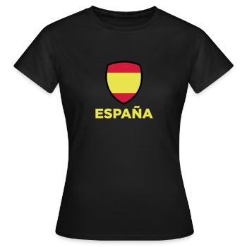 National Flag Of Spain - Women's T-Shirt - black - Front - AI Model Female 172 dark (172cm)