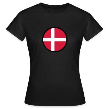 Marqué par le Danemark - T-shirt Femme - noir - Devant - AI Model Female 172 dark (172cm)
