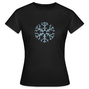 Natürliche Schneeflocke mit vielen Verästelungen - Frauen T-Shirt - Schwarz - Vorne - AI Model Female 172 dark (172cm)
