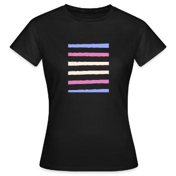 trans stripes - Frauen T-Shirt - Schwarz - Vorne - AI Model Female 172 dark (172cm)