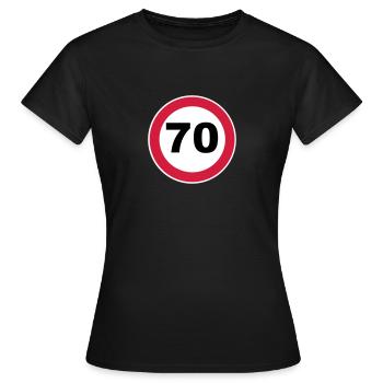 70th Birthday - Women's T-Shirt - black - Front - AI Model Female 172 dark (172cm)