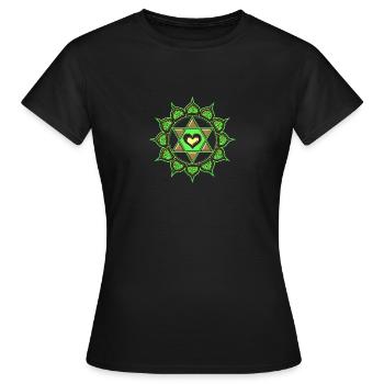 Anahata, Anahata chakra, chakra du cœur, le chakra - T-shirt Femme - noir - Devant - AI Model Female 172 dark (172cm)