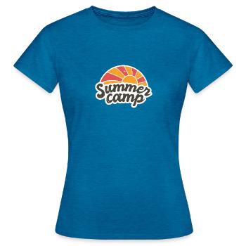 Summer camp Clothing Shirt Cap Cup - Women's T-Shirt - antique blue sapphire heather - Front - AI Model Female 172 dark (172cm)