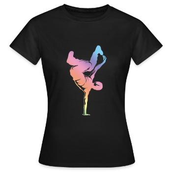 Breakdance Silhouette - T-shirt Femme - noir - Devant - AI Model Female 172 dark (172cm)