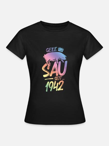 1942 Geile Sau - Frauen T-Shirt - Schwarz